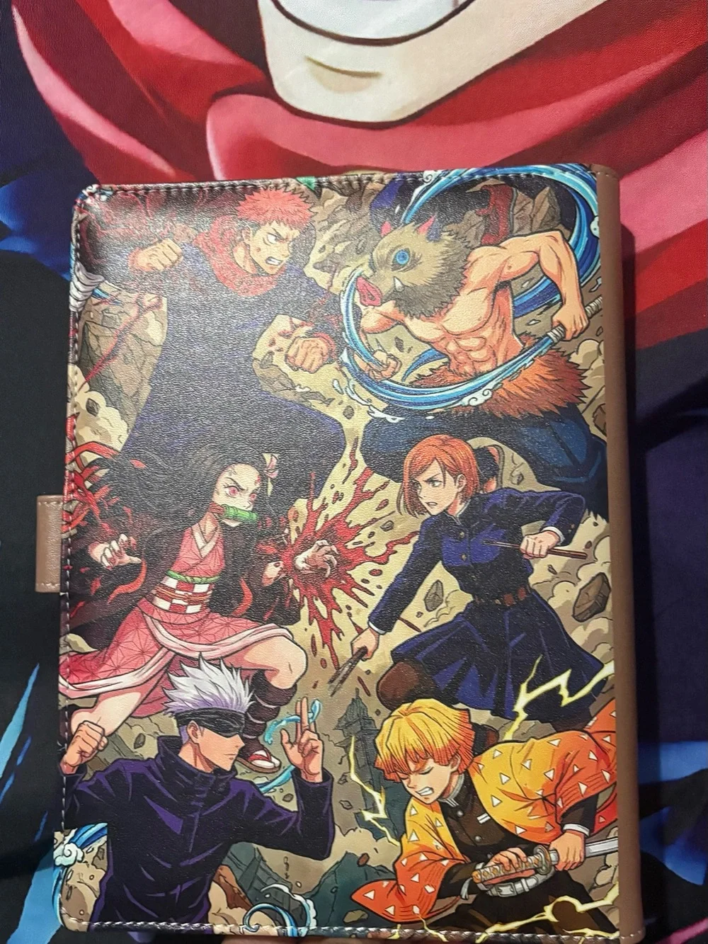 Limited edition a5 Anime Binder Demon Slayer & Jujetsu Kaisen magnetic closure